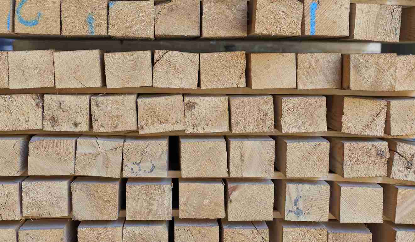 Ceppi di legno grezzo per lavorazioni.