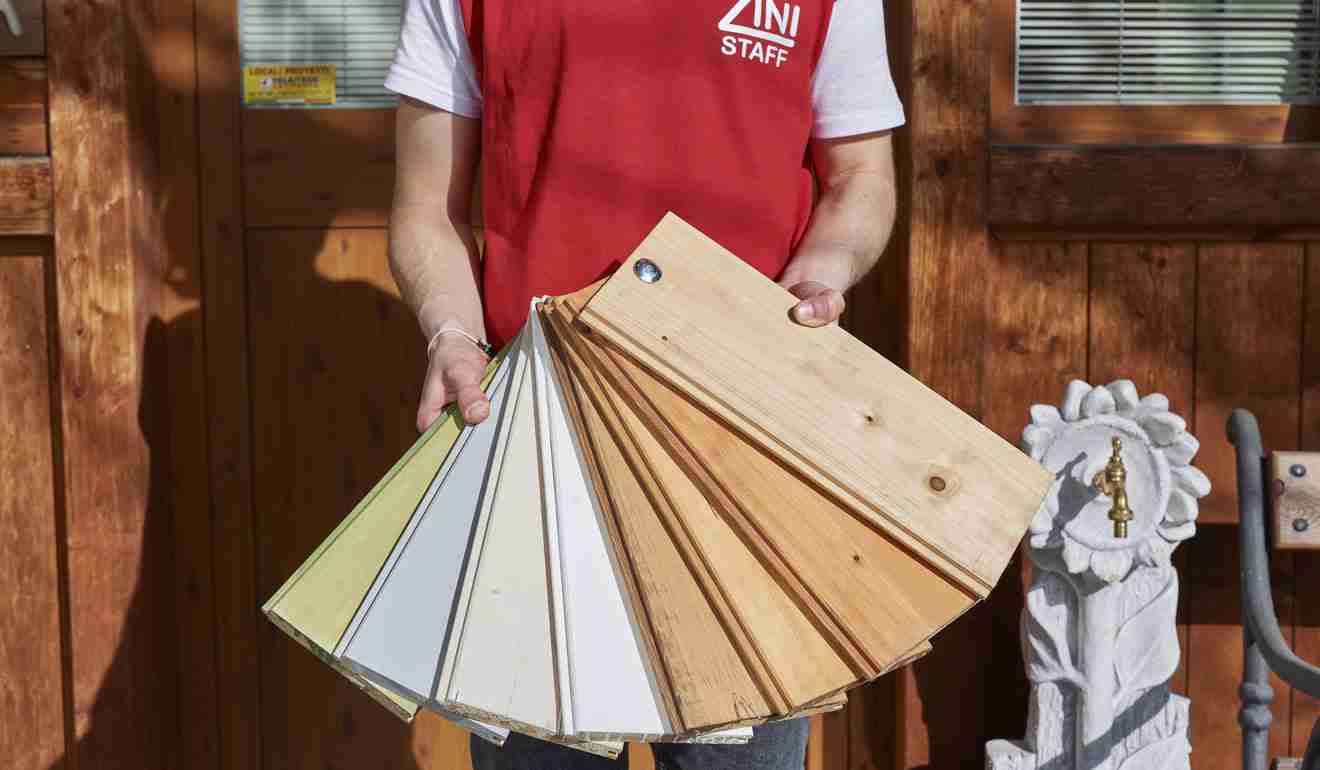 Paletta dei tipi di legno utilizzabili per le ristrutturazioni.